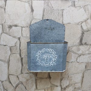 Vintage Zink Wandpflanztopf: Ib Laursen Garden Decor (Getrocknete Blumen)