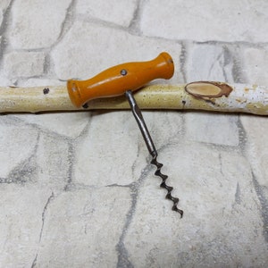 Wine Bottle Opener Vintage Corkscrew with Wood Handle + Metal Screw Free shipping with tracking