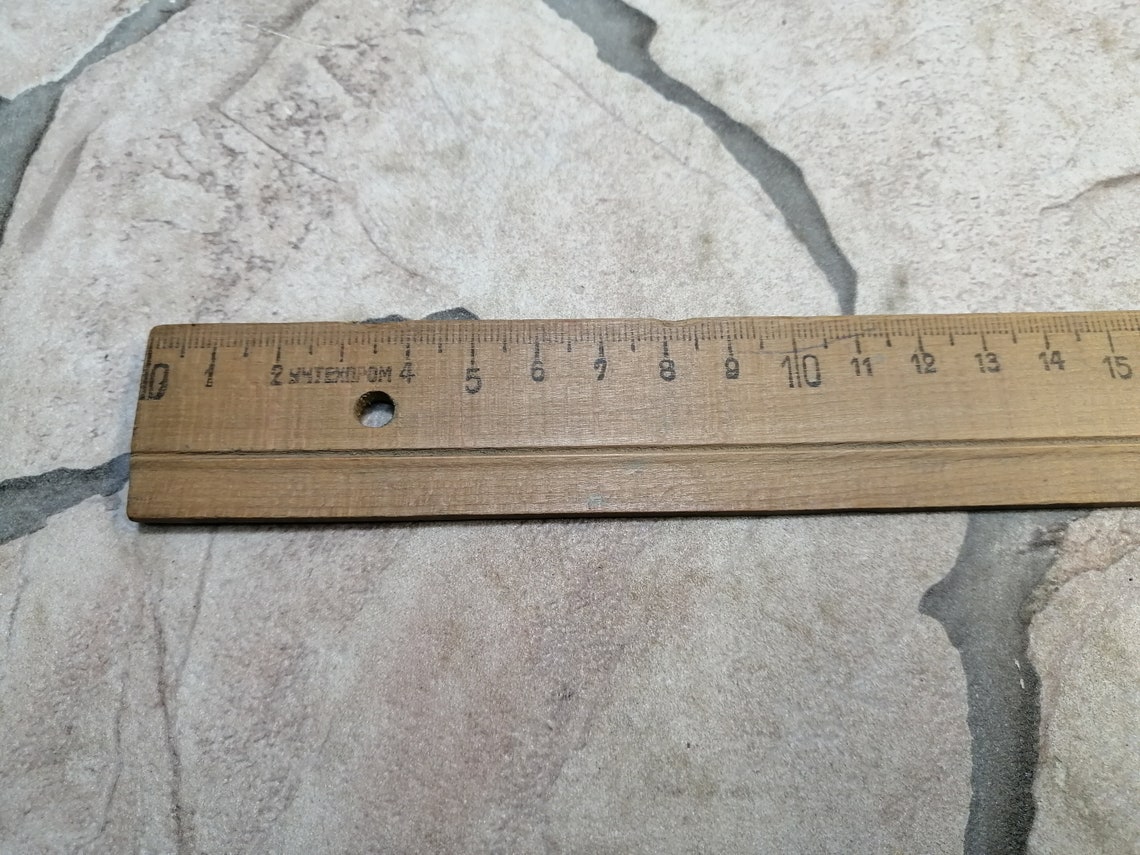 vintage wood metric ruler 40cm free shipping on sale vintage etsy