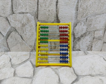 Vintage Plastic Abacus: Retro Educational Toy, Made in Bulgaria