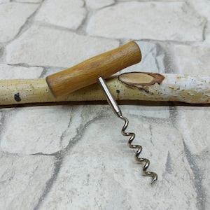 Corkscrew, Wine Corkscrew, T Corkscrew, Vintage Corkscrew, Corkscrew Wine Bottle Opener, Wooden Handle, Wine Lover Gift, Man Cave, Wine Gift