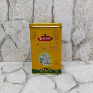 St Clair&#39;s Flowery Pekoe Tea Tin - Yellow Ceylon Tea Box