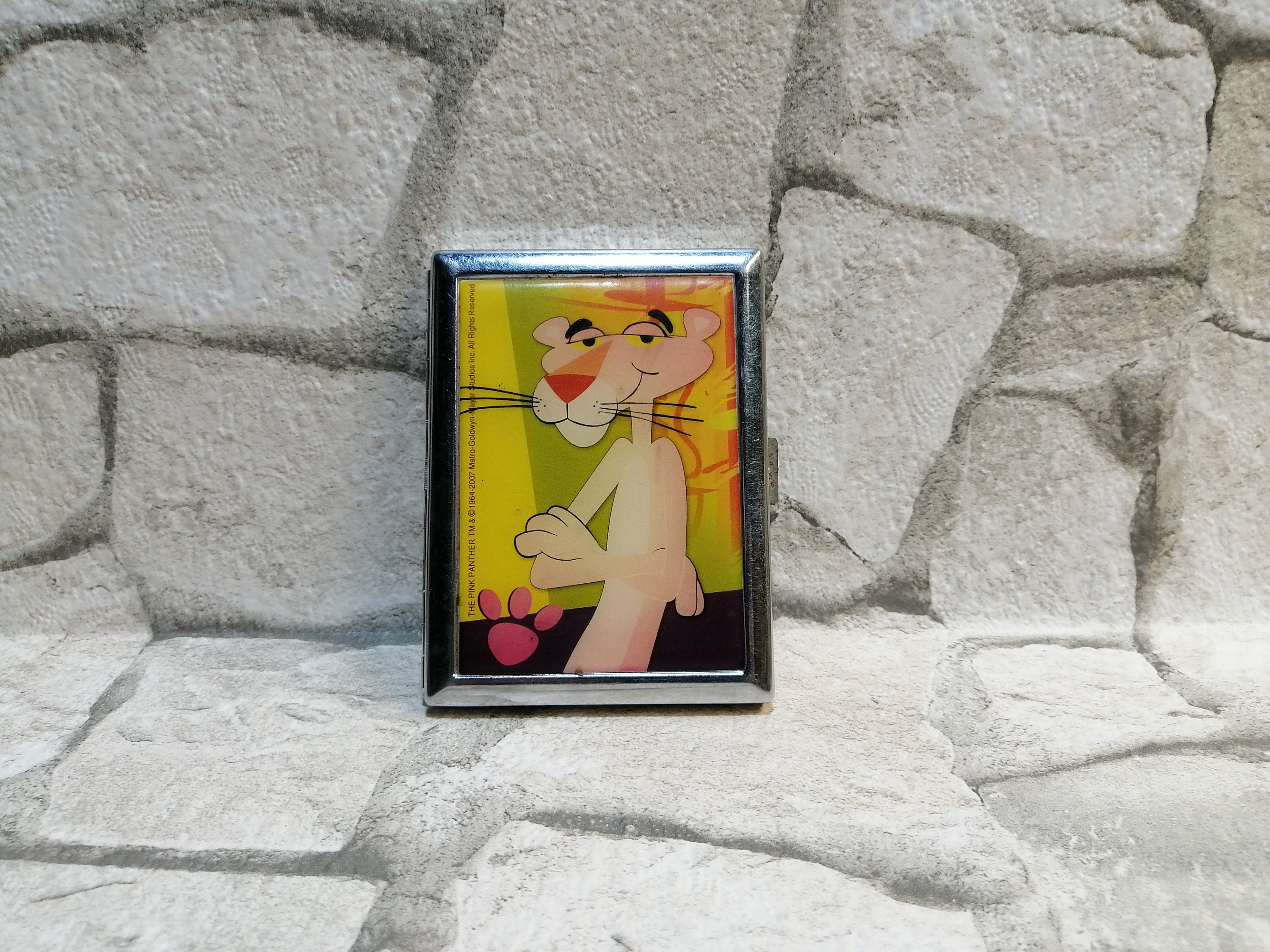 Vintage Pink Panther Sigaret Houder kaart geval portemonnee houder Business  Card Case Gift Pocket Case Liquidatie VERKOOP mannenclub Gratis Verzending 