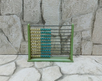 Vintage Plastic Abacus: Retro Math Toy, Homeschool Decor