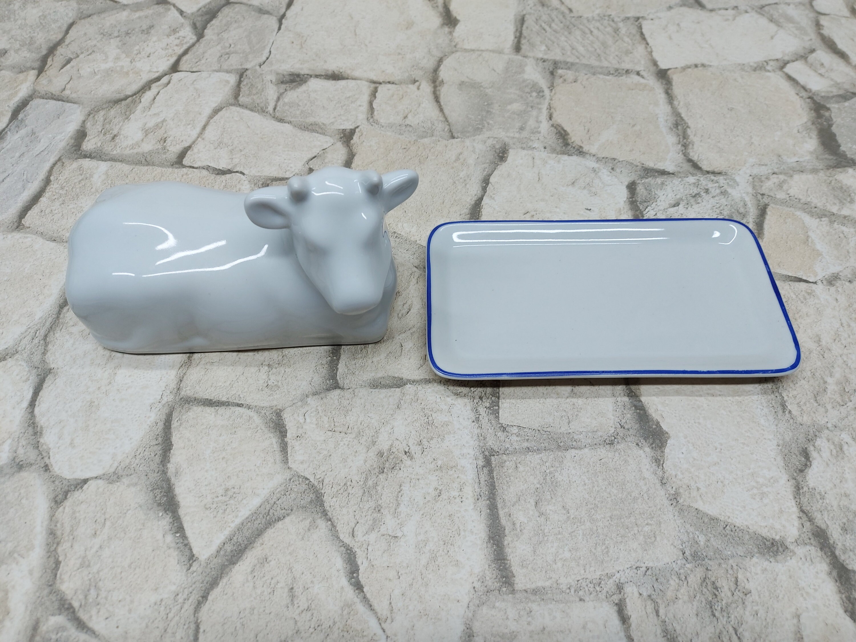 Butter Dish porcelain butter holder butter keeper cow butter Etsy