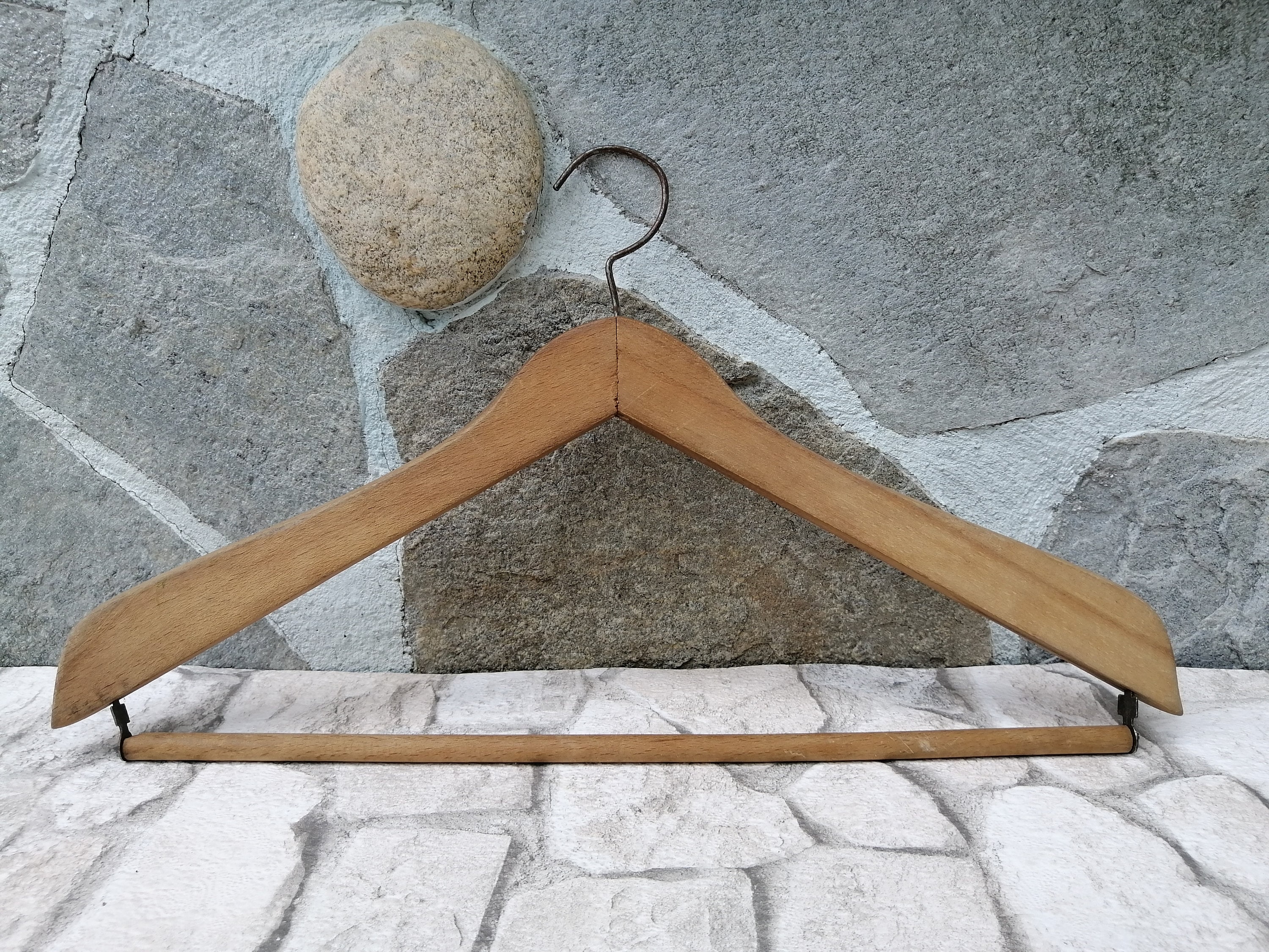 Vintage Wooden Coat Hanger Clothing Hanger Antique Wooden Coat Etsy