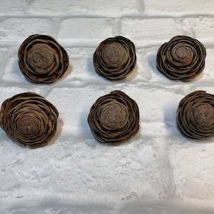 6 Cedar Roses, Rustic Bridal Bouquet, Wood Flower Bouquet, Rustic Boutonniere, Wooden Bouquet, Woodland Wedding, Eco Bridal Flowers