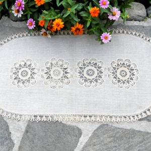 Handmade Table Runner - 35.4 in x 16.9 in Vintage Table Runner, European Table Runner, On Sale, Folk Art Table Runner, Gift for her