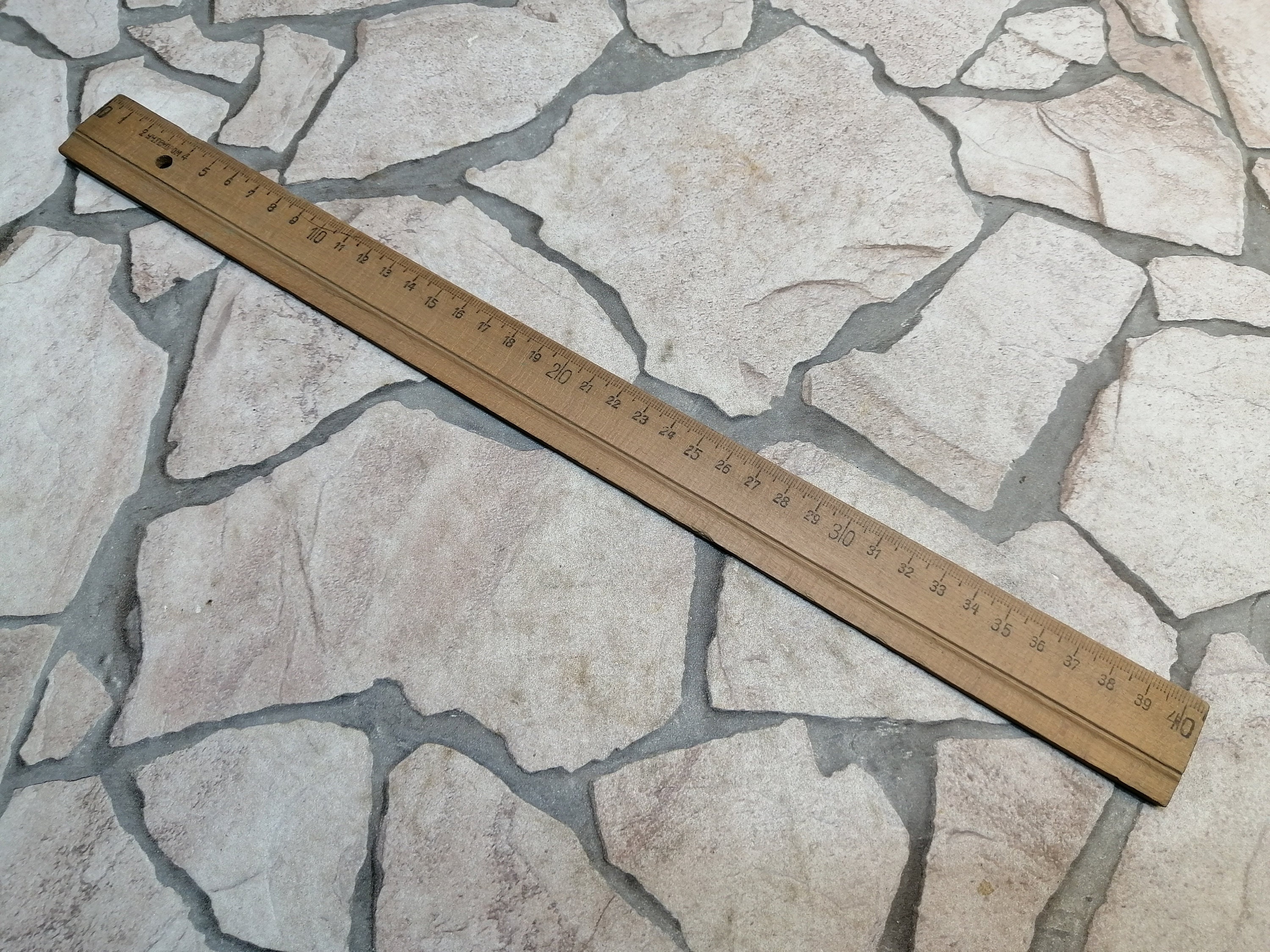 vintage wood metric ruler 40cm free shipping on sale