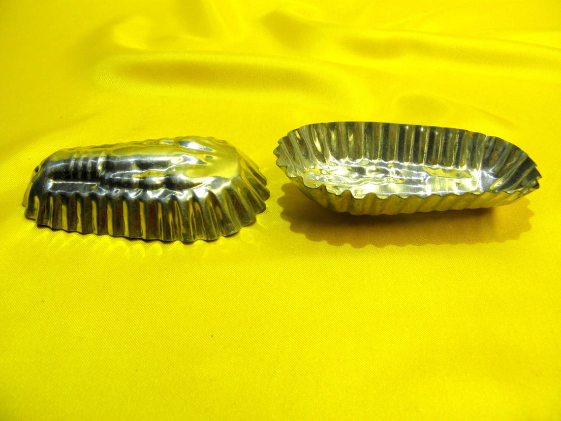 12 Vintage Small Pastry Tin Molds Set of 12 Candy Jello Etsy