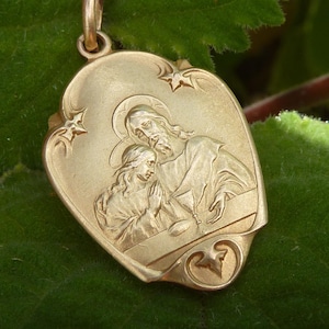 Communion medal signed Tairac, in gold plated FIX, 1900-1920, France