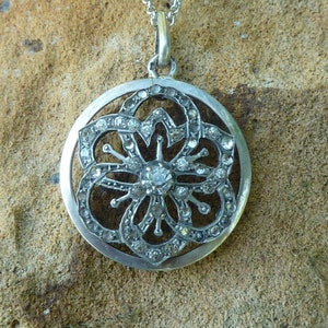 Silver necklace with paste stones, France, late 19th century