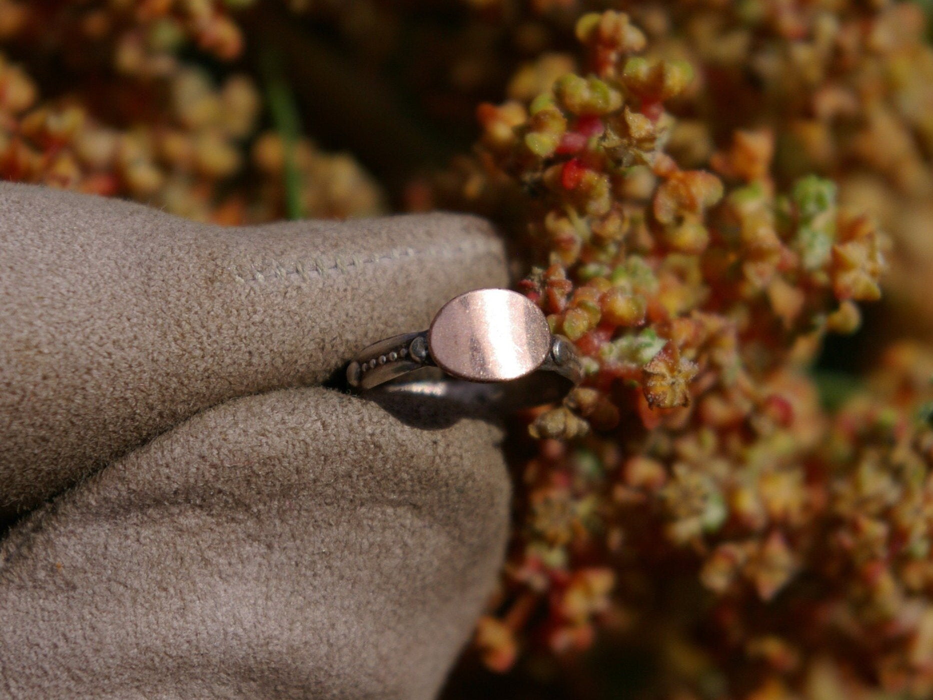 Tiny Baptism ring for child in silver and rose gold early Etsy