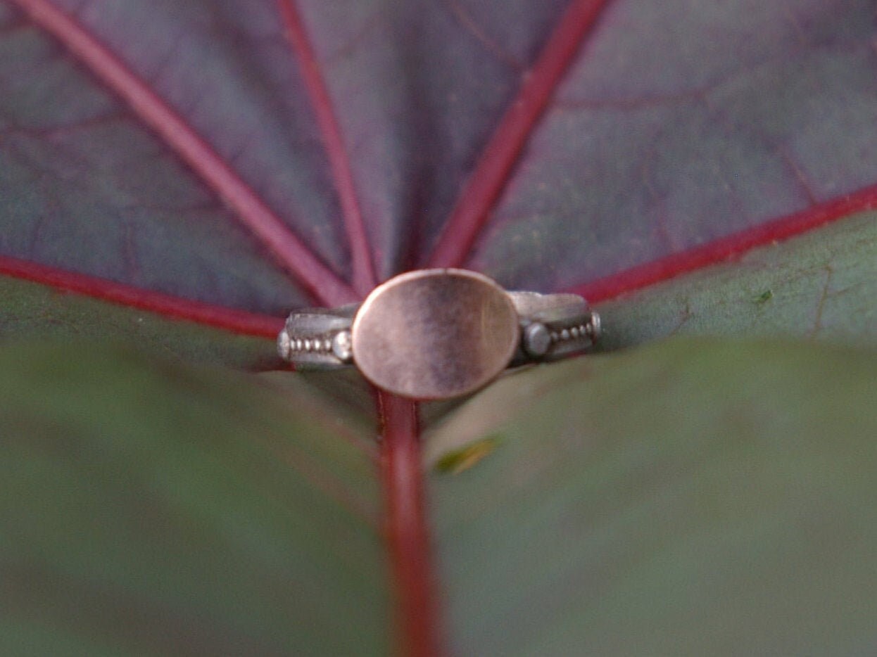 Tiny Baptism ring for child in silver and rose gold early Etsy