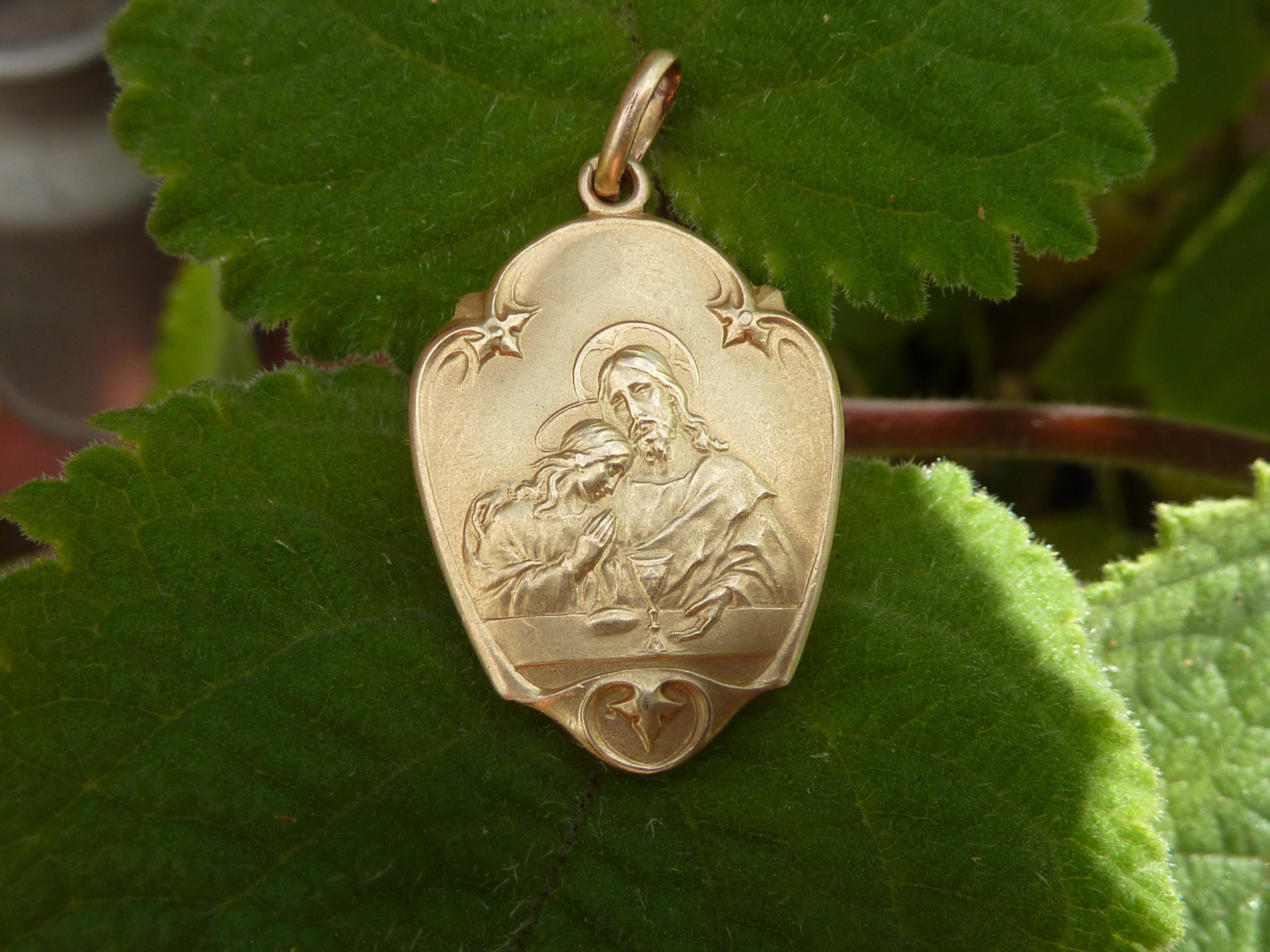 Pendentif Ancien Art Déco Années 1920 - Plaqué Or, Marque ORIA, Occasion