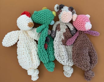 Infant Friendly Crochet Animal friend(s) Amigurumi 15" Snuggie