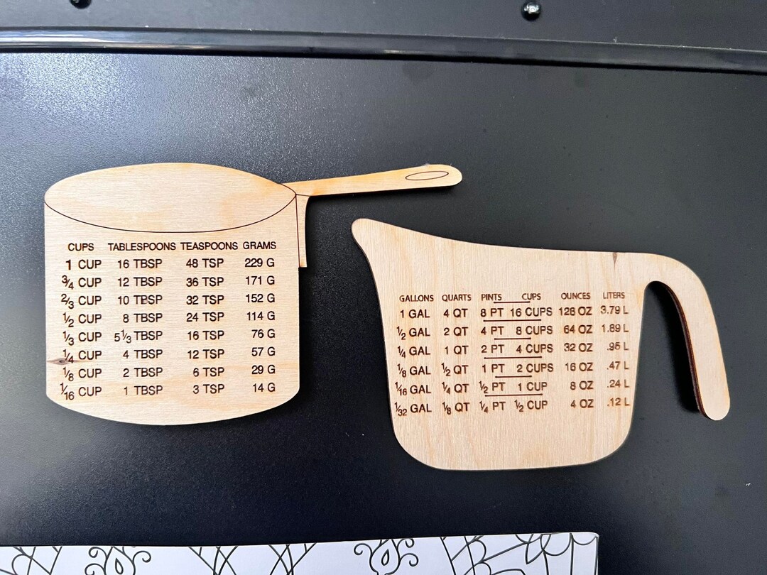 Cooking Conversion for Fridge to Help Convert Measurements Etsy