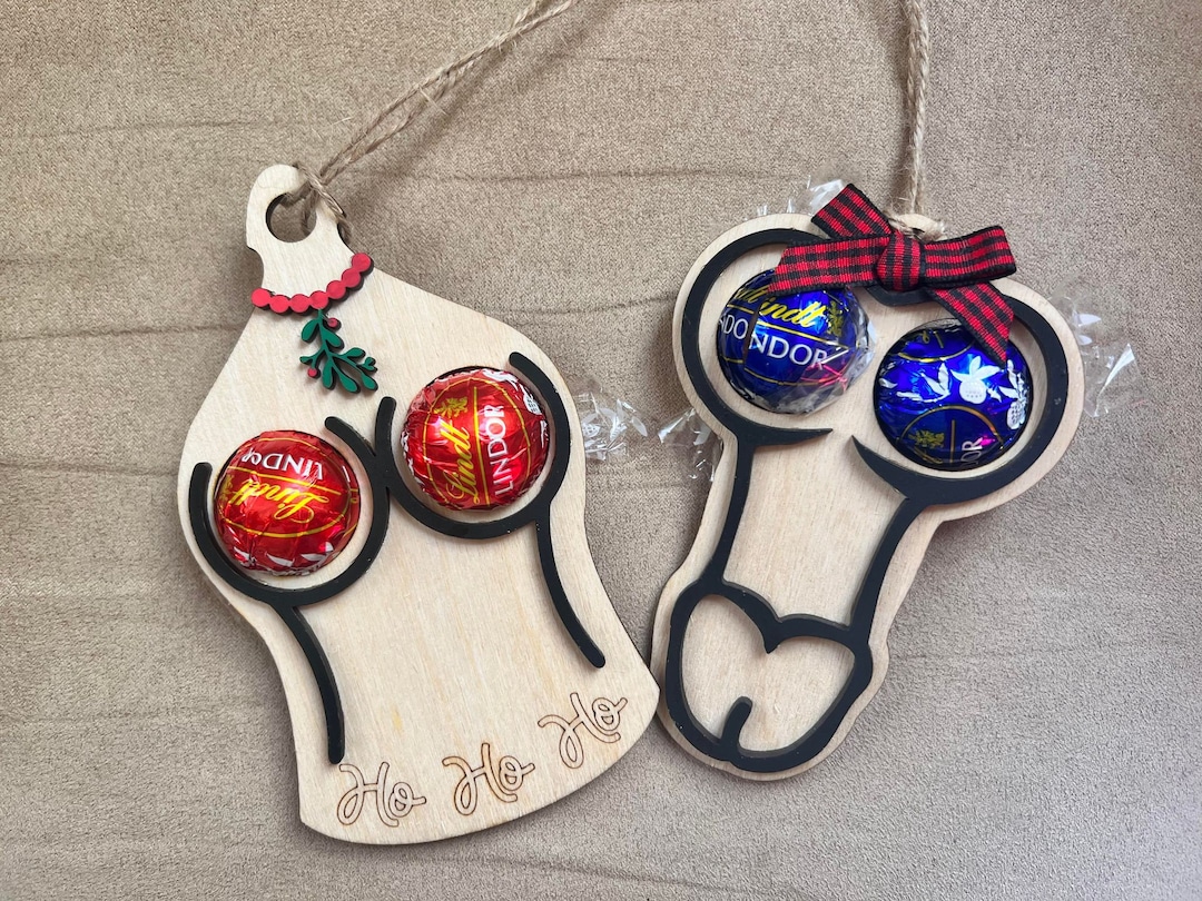 Inappropriate Funny Ornaments Gag Gift Chocolate Holder White Elephant