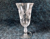 Rock Sharpe Cut Crystal Blossoms Iced Tea Goblet