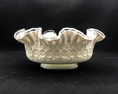 Fenton Silvercrest Spanish Lace Crimped Bowl