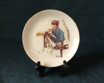 Norman Rockwell,The Professor The RocHeritage Collection,1986,Vintage Porcelain Plate,Plate Collection,Collectors Plate,Rare Plate,Gift