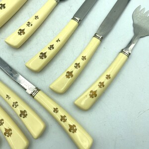 Vintage Fleur De Lis Cutlery, 13 Piece Set image 6