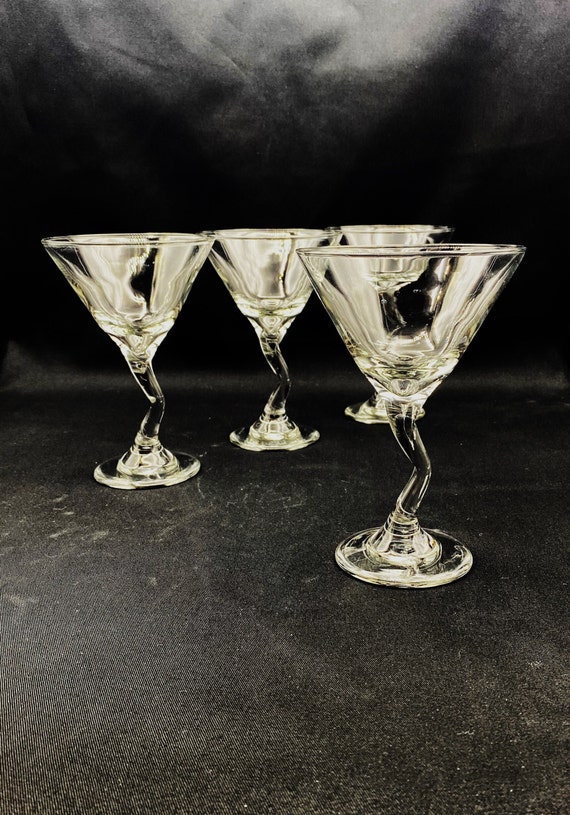 Tipsy , Fun / Novelty Martini glasses, vintage 1950's