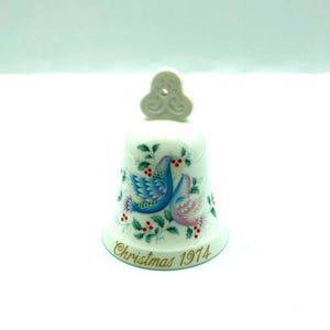 Noritake 1974 Christmas Bell, 2 Turtledoves