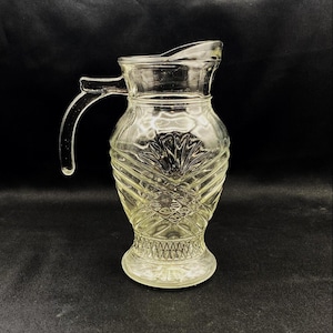 Vintage Anchor Hocking Pressed Glass Pineapple Pitcher