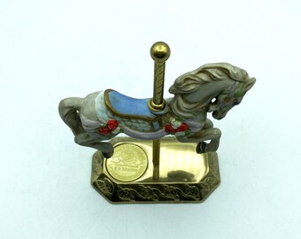 80s Willitts Peanuts Porcelain ornament Carousel Horse