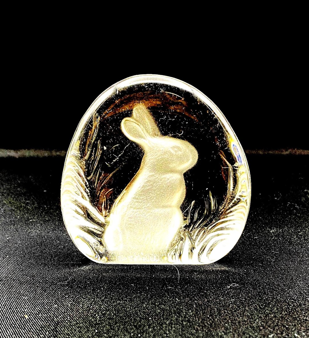 Lead Crystal Rabbit Vintage Zajecar Lead Crystal Rabbit Paperweight - Etsy