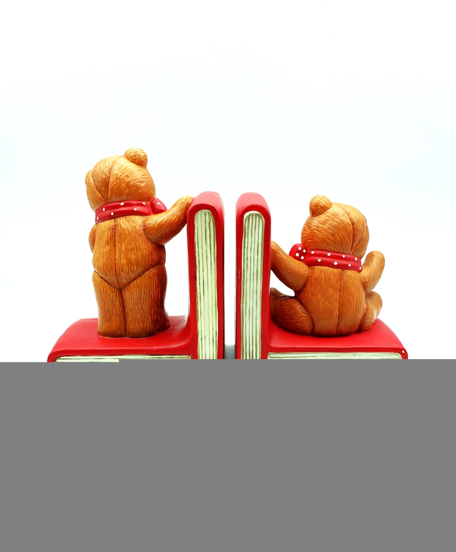 Vintage Teddy Bear Bookends Enesco Etsy