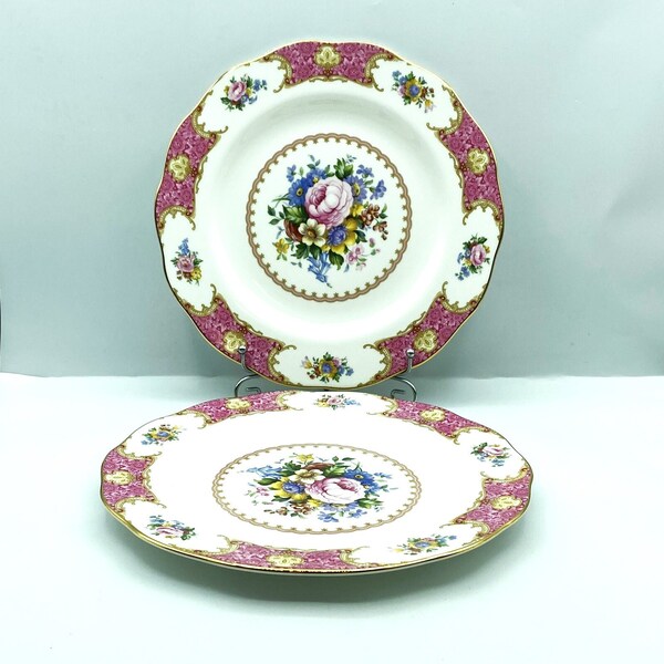 Vintage Royal Albert Lady Carlyle Dinner Plates, Set of 2