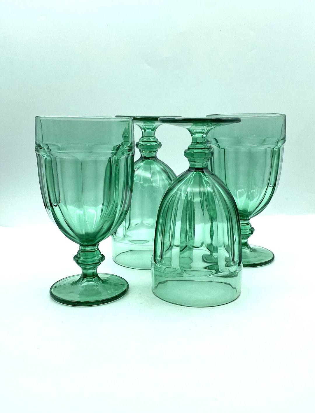 Vintage Libbey Gibraltar Teal Duratuff Iced Tea Goblets, Set of 4 Etsy
