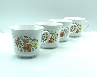 Vintage Corelle Indian Summer Coffee Mugs, Set of 4