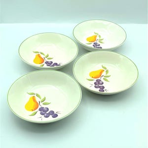 Salem China Vintage Fruit Cereal Bowls, Set of 4