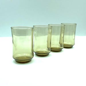 Vintage Libbey Bolero Tawny Brown Juice Glasses, Set of 4
