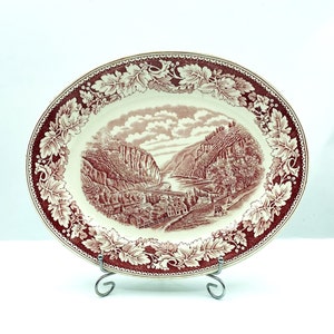 Vintage Memory Lane Royal China Pinkish Red Transferware - Etsy