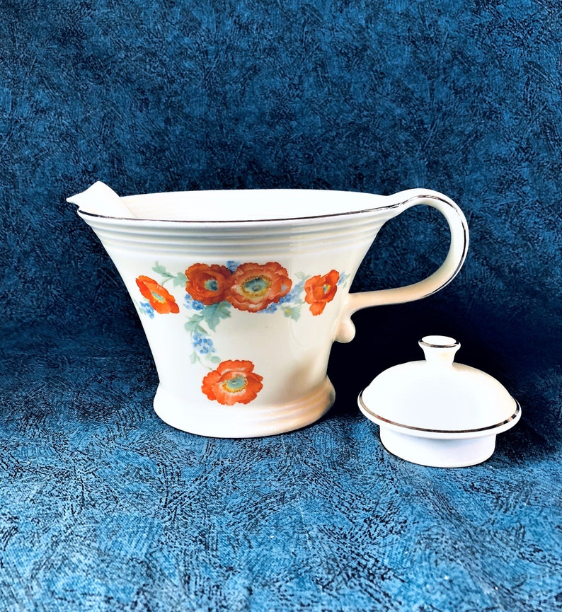Hall's Superior Orange Poppy Melody Teapot Etsy