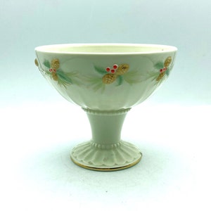 Vintage Lenox Pine Cone Porcelain Compote