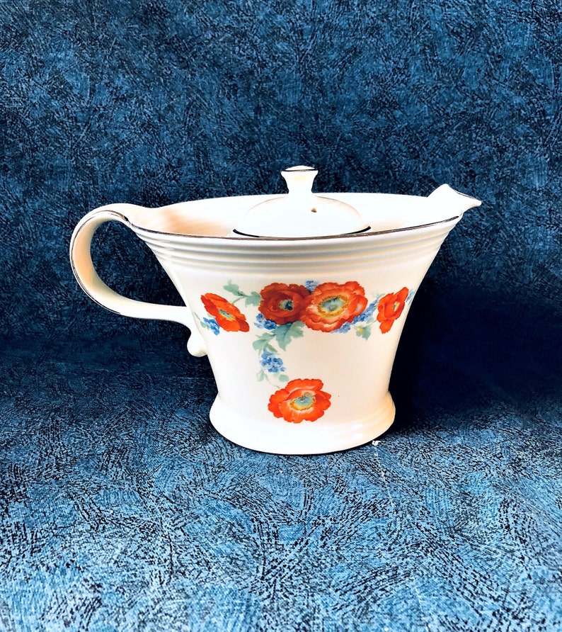 Hall's Superior Orange Poppy Melody Teapot Etsy