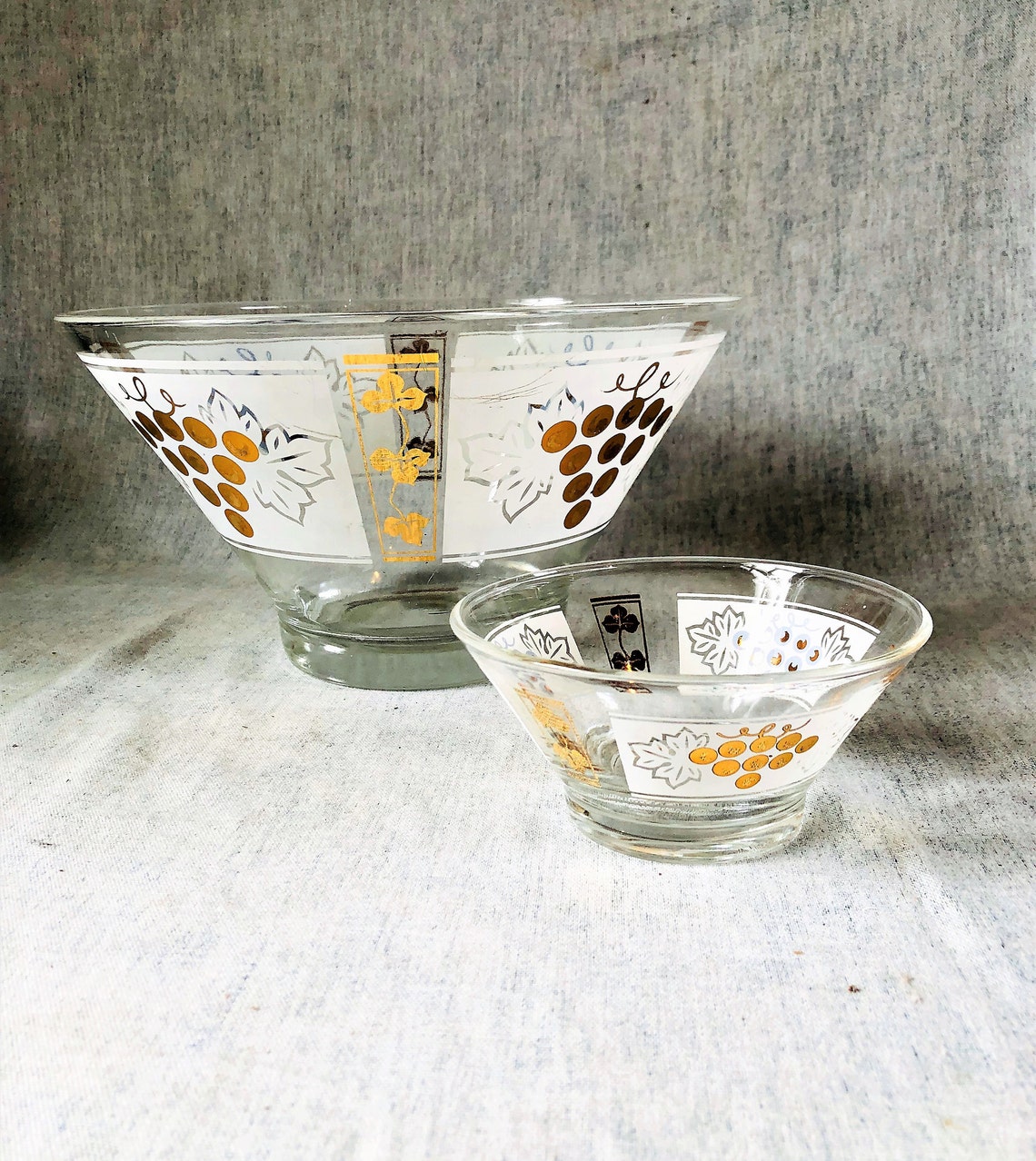 MCM Golden Grapes Chip and Dip Set Etsy