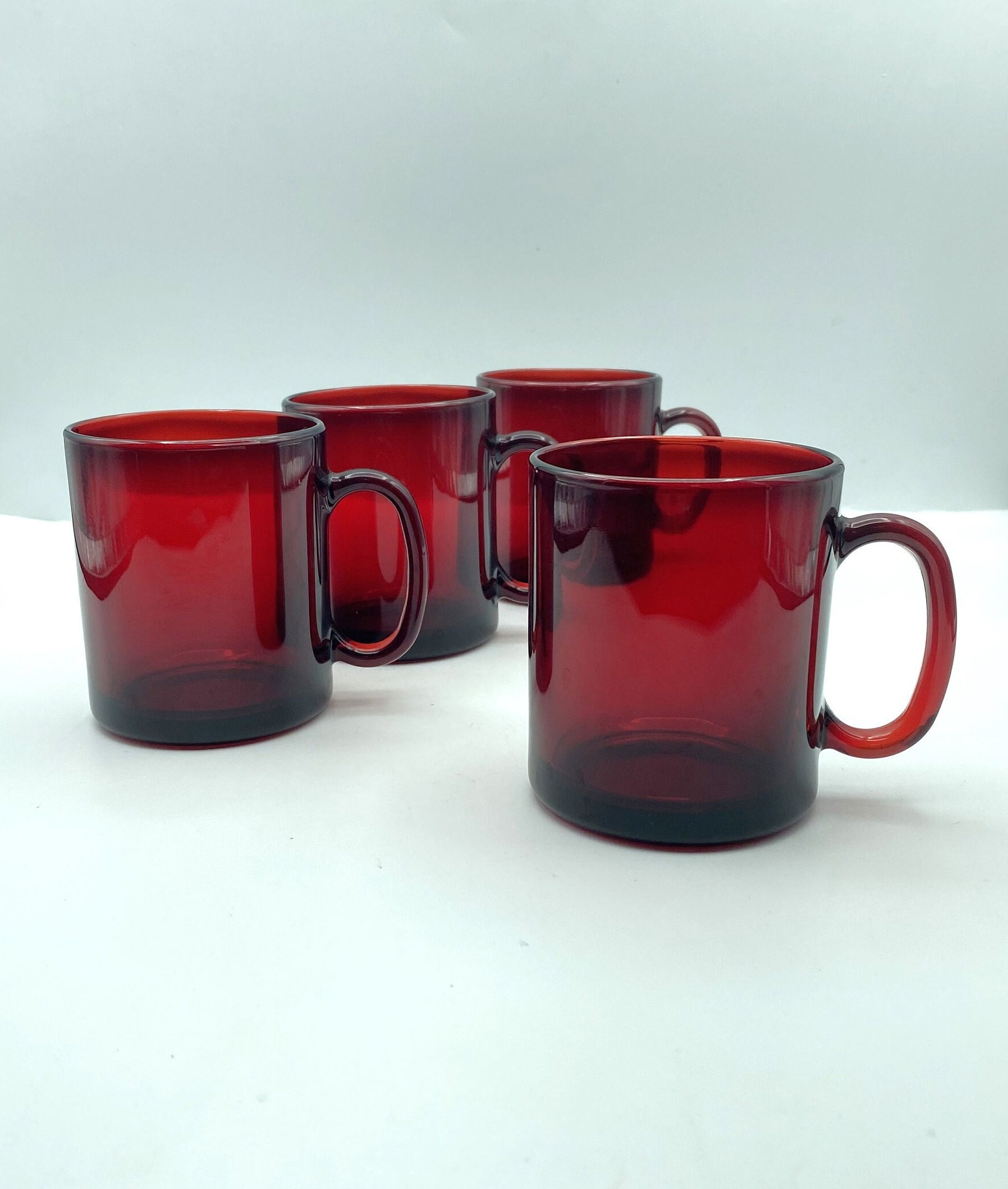 Handblown Glass Mug Large Red