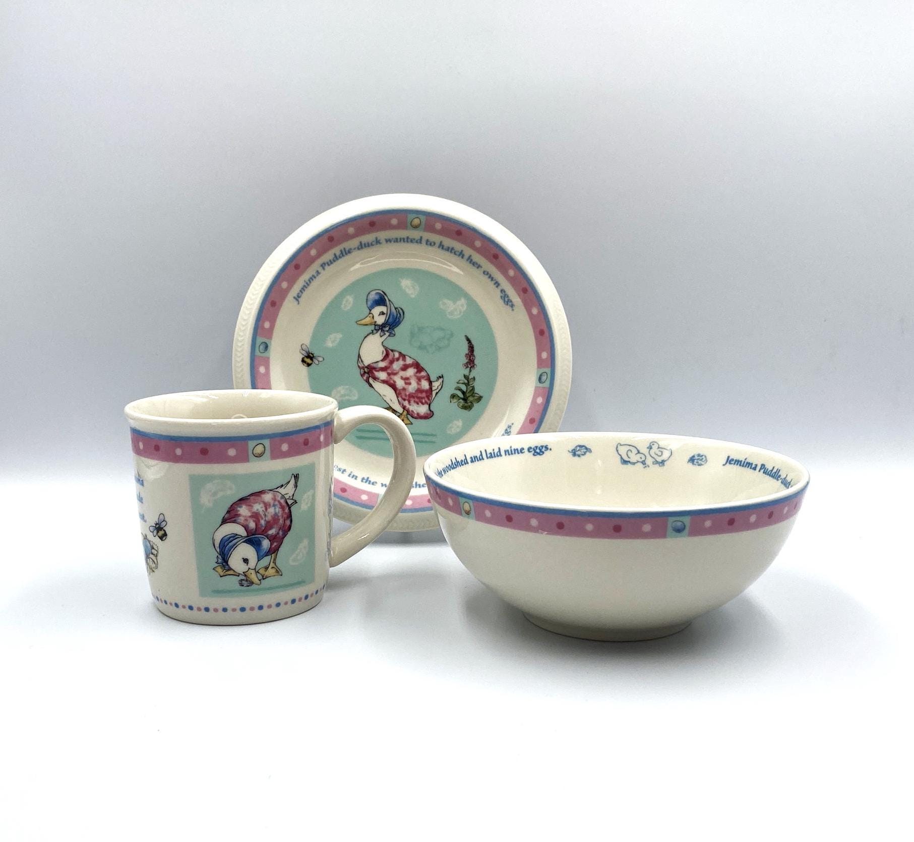 大人気新品をすべて Puddle Jemima Wedgwood Vintage Duck 3 Dinnerware, Child's ベビー食器