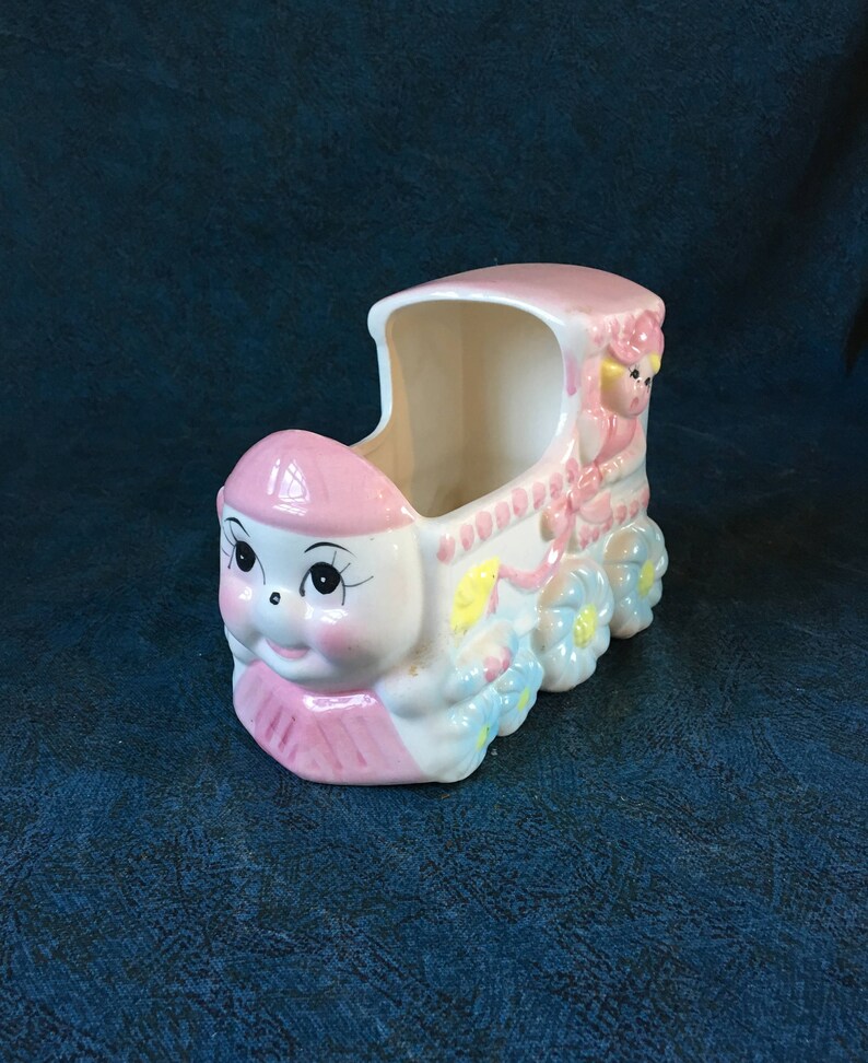 Baby Shower Gift Rubens Baby Train Planter 1950s Baby Nursery Decor