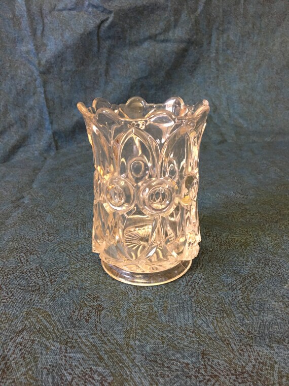 Vintage Clear Pressed Glass Celery Vase Etsy