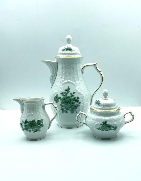 Vintage Rosenthal Classic Rose Collection Coffee Service, Green