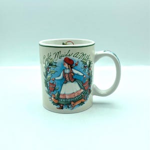 Vintage Susan Winget, 12 Days of Christmas Mug, &quot;Eight Maids A Milking&quot;