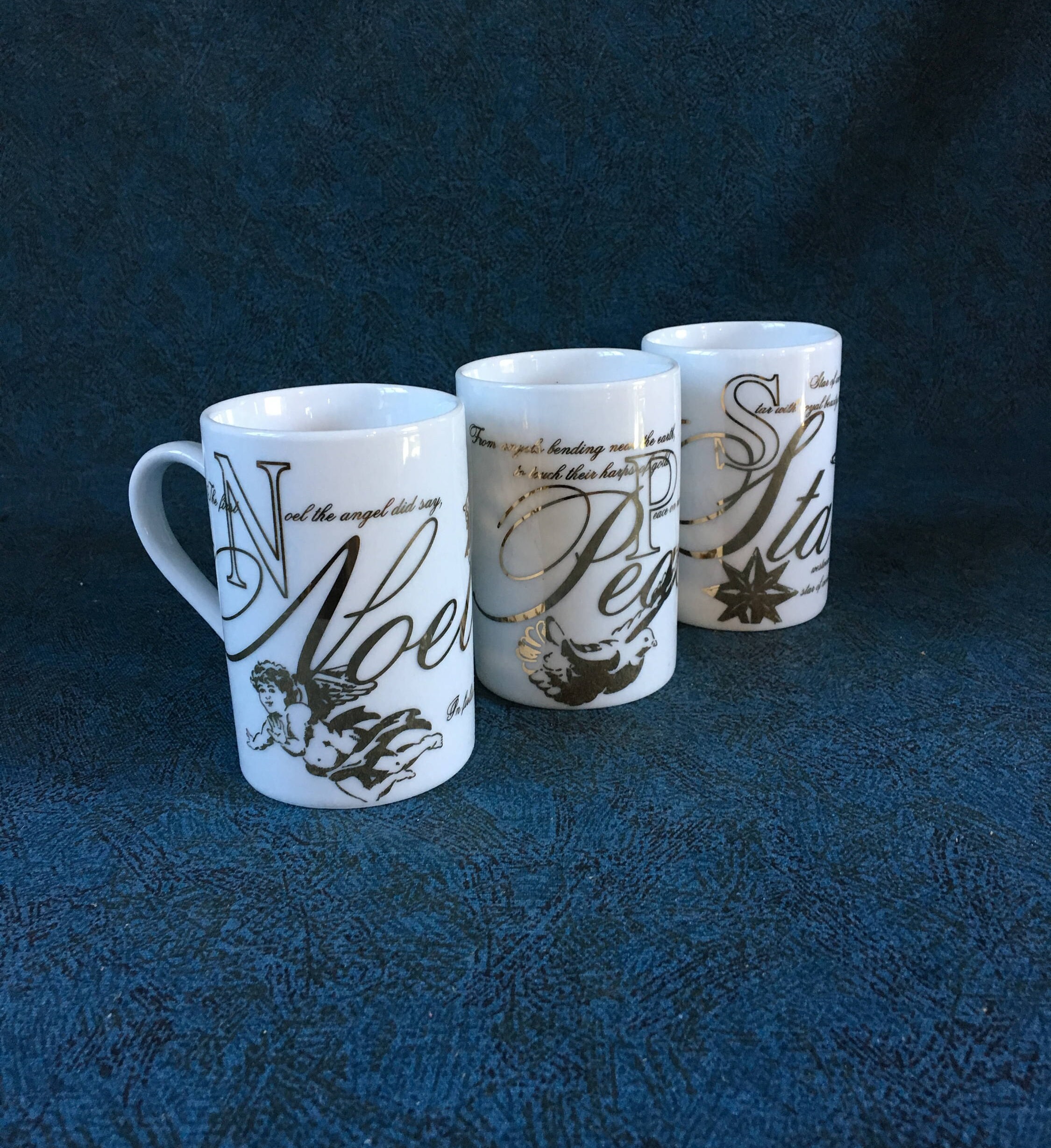 Macy's Christmas Mugs Celebrate the Season Set of 3 Etsy