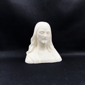 Vintage Italian Faux Alabaster Bust of Jesus Christ